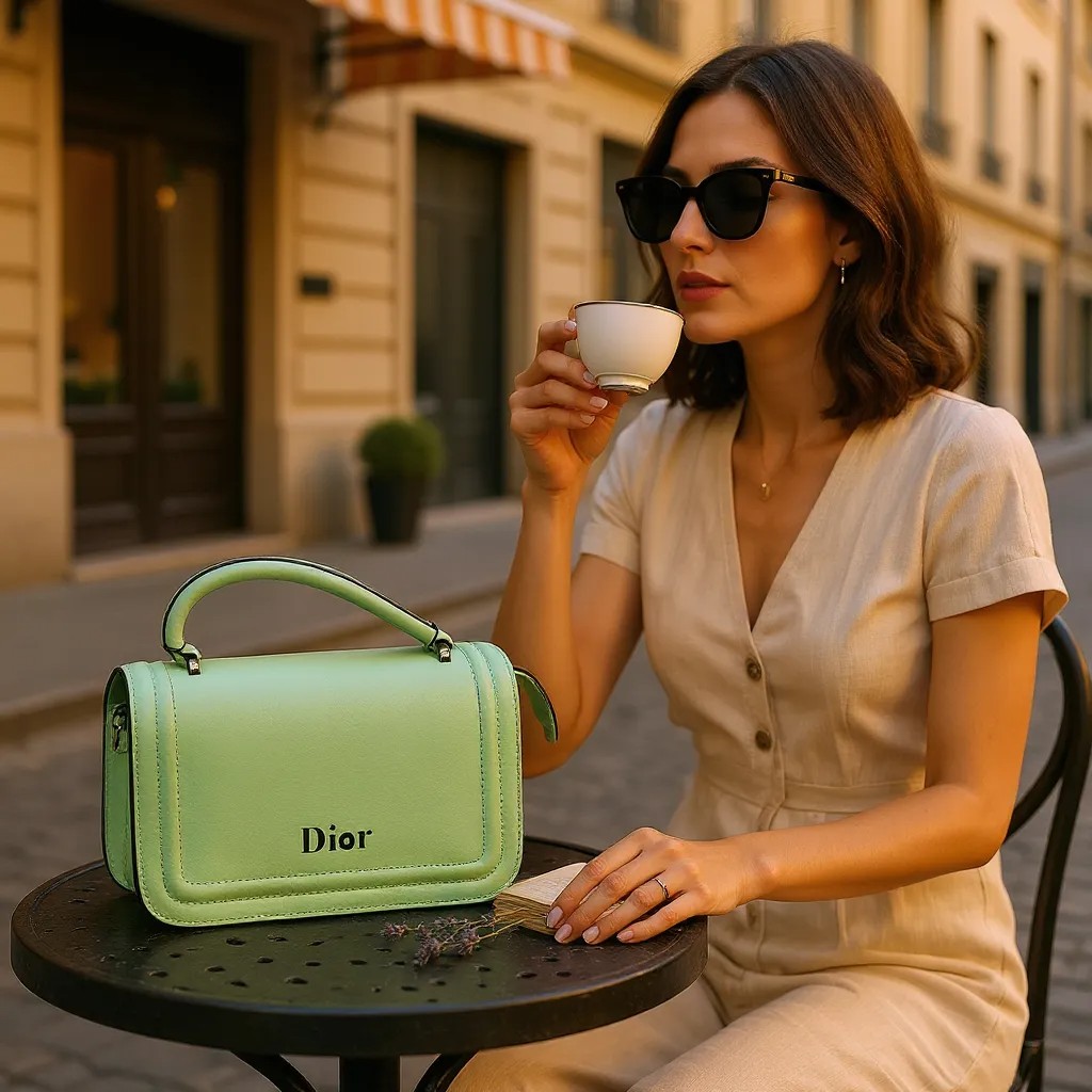 شنطة يد وكتف صغيرة كلاسيكية - تصميم صندوقي فاخر وألوان عصرية (Dior Style) - Image 7