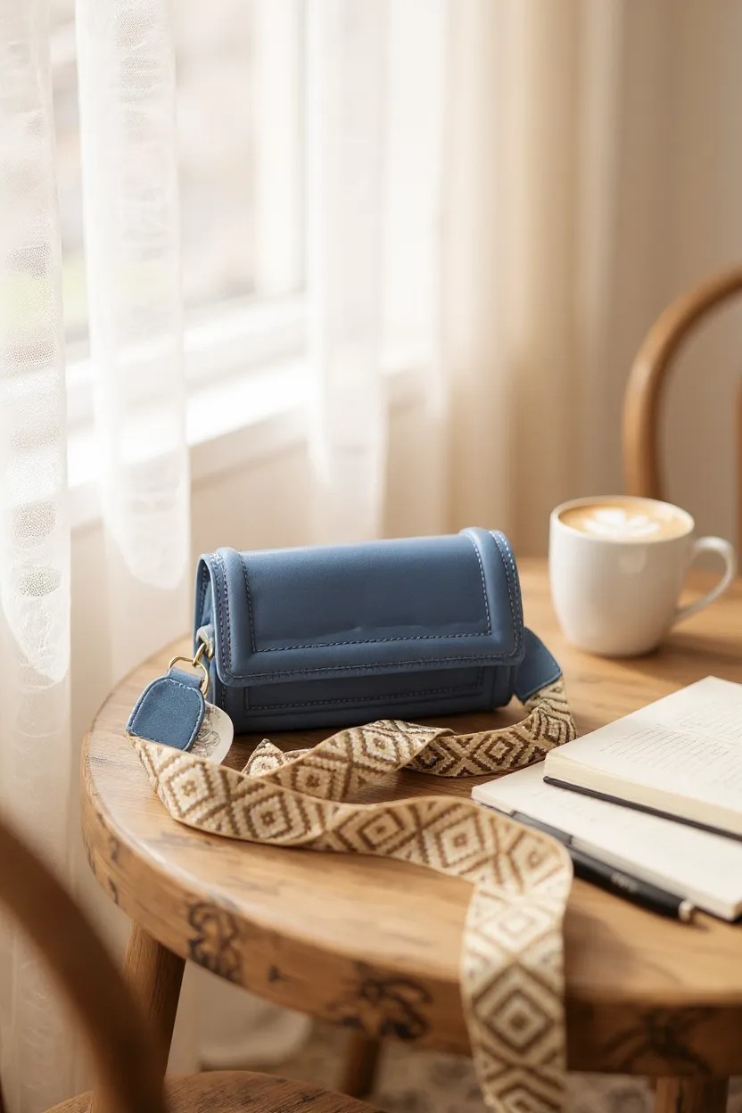 أناقة الجرأة العصرية: شنطة كتف بتصميم "بوكسي" وحزام عريض مميز - Image 7